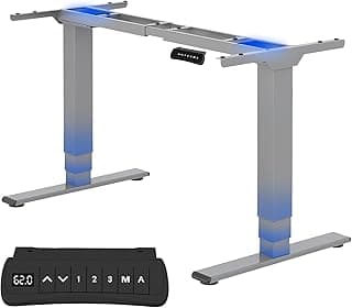 FLEXISPOT EC5 PRO Escritorio Elevable Eléctrico, Capacidad de Peso 160 KG, 3 Columnas 2 Motores, 62-127cm, Escritorio con Altura Ajustable, Standing Desk, Escritorio de Acero con 4 Botones de Memoria