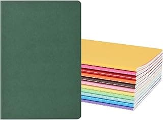 ZCZN Cuadernos A5 Rayados, 30 Hojas/60 Páginas, Pack 12 Libretas, Libreta A5 de Lineas para Diario Cuaderno Notas para Estudio Oficina Agenda (12 Colores Mixtos)
