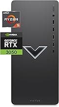 HP Victus 15L TG02-0011ss Desktop - Ordenador de Sobremesa Gaming (Procesador AMD Ryzen 5 5600G, 16GB RAM, 512GB SSD, NVIDIA GeForce RTX 3050 Graphics, Tower PC, FreeDOS) Color Plata Mica