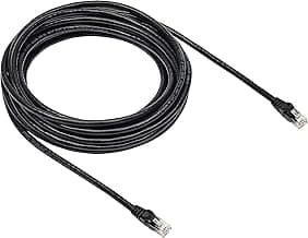 Amazon Basics - Cable de red Gigabit Ethernet RJ45 Cat-6, 7,6 metros, Negro
