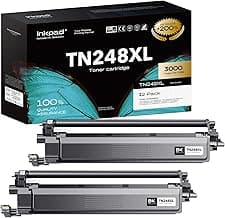 iNKPAD 2 Pieza TN248XL Compatibles con Brother TN248 XL Cartucho de tóner Compatible con Brother MFC-L3740CDW MFC-L3760CDW MFC-L3740CDWE DCP-L3560CDW HL-L3240CDW MFC-L8390CDW (2 Negro)
