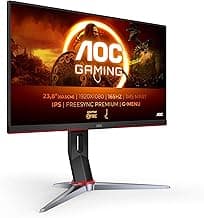 AOC Gaming 24G2SP - Monitor FHD de 24 Pulgadas, 165 Hz, 1 ms, FreeSync Premium (1920 x 1080, VGA, HDMI, DisplayPort), Color Negro y Rojo
