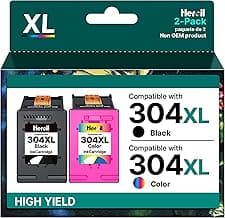 Heroil 304 XL 304XL Cartuchos de Tinta para HP 304 XL Cartuchos 304XL Negro y Color Compatible para HP Envy 5010 5020 5030 5032 Deskjet 3700 3720 3730 3750 3760 3762 3764 2630 2632 2633 2634