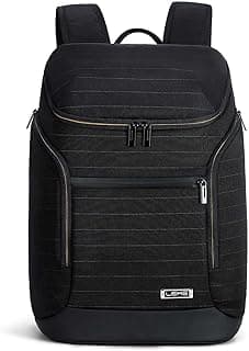 Mochila Portatil 15.6 y 17.3 Pulgadas – Mochila Viaje Mujer Hombre Resistente al Agua 25L con Compartimento, Mochila Ordenador Portátil de Equipaje de Mano para Trabajo, Universidad y Viajes, Negro