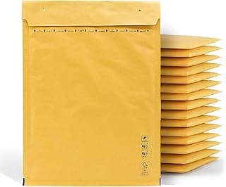 Sobres Acolchados, Sobre Acolchado para Envios, Sobres Burbujas color Kraft, Bolsas para Envíos de Paquetes en Varios Tamaños, Sobres de Envio Pástico Burbujas · m-office (220x340mm, 10uds)