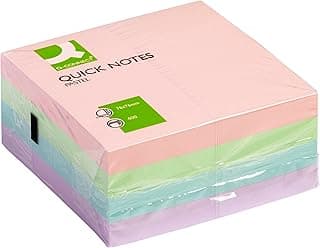 Q-Connect Bloc De Notas Adhesivas Quita Y Pon 75X75 Mm Pastel con 400 Hojas (KF01347)