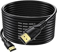 Jorenca Cable HDMI 4K 15m(HDMI 2.0,18Gbps) Conectores chapados en oro de ultra alta velocidad, Retorno de audio Ethernet, Video 4K@60hz 1080p 3D Compatible con Xbox Arc PS PC HDTV PS3/4/5/9,etc