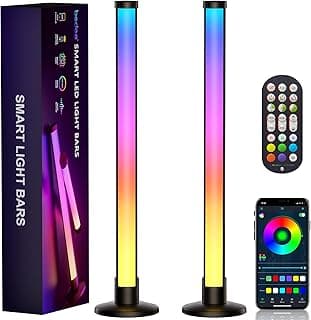 bedee Luces LED, Barras de Luz LED RGB Lampara Inteligente con Múltiples Efectos de Iluminación y Modos de Música, Lampara Gaming, Light Bar para Gmaing, PC, TV, Decoración de Habitaciones