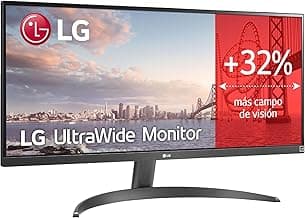 LG 29WQ60A-B - Monitor UltraWide Ultrapanorámico 29", 21:9, Panel IPS: 2560x1080, 300cd/m², 1000:1, HDMIx1, DPx1, Altavoces Estéreo 7W con Tecnología MaxxAudio, Negro