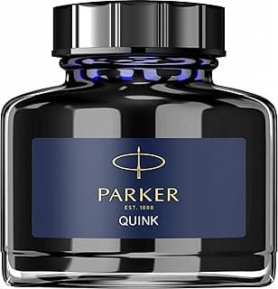 Parker tintero de tinta líquida Quink para plumas estilográficas | 57 ml | tinta azul/negra | en caja