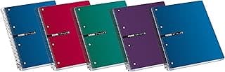 Enri, Cuadernos A4 +, Tapa Extradura, 80 Hojas Blancas Lisas. Pack 5 Libretas, Colores Surtidos