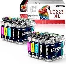 Halloya LC223 - Cartucho de tinta para Brother LC 223 223XL para Brother MFC-J4420DW MFC-J4620DW MFC-J5720DW MFC-J480DW MFC-J4625DW MFC-J5625DW MFC-J5620DW MFC-J5320DW DCP-J4120DW DCP-J562DW (10 Pack)