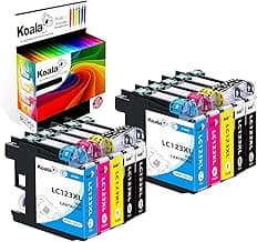 Koala - Cartucho de tinta compatible con LC-123 LC123 para Brother MFC-J6520DW DCP-J4110DW MFC-J4710DW MFC-J4510DW DCP-J752DW MFC-J870DW MFC-J6720DW MFC-J4710DW