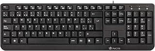 NGS FUNKYV3 Teclado USB con 12 Teclas Multimedia, Cable de 140cm y Función Plug&Play (QWERTY Español)