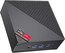 ACEMAGICIAN AM06PRO Mini PC, AMD Ryzen 7 5825U (8C/16T, hasta 4,5 GHz), Mini Ordenadores de sobremesa 16GB RAM DDR4 512GB M.2 2280 SSD, Doble Ethernet/WiFi 6/para Oficina, Ordenador Pequeño