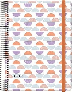 Dohe - Agenda 2025 - Día Página, A5 (15x21 cm), 12 Meses Enero a Diciembre, Tapa Dura y Goma, Planificador en Español, 4 Páginas de Pegatinas, Material de Oficina - CUTE DUNE