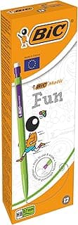 BIC Matic Fun - Caja de 12 portaminas con mina HB de 0.7 mm, colores varios