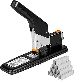 Amazon Basics Grapadora potente, 210 hojas, Negro