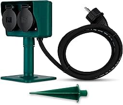REV Ritter 0595004555 - Toma de Corriente con estaca (2 enchufes, 1,4 m)