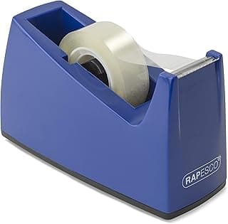 Rapesco 0774 Dispensador de Cinta Adhesiva 300 con Diámetro del Mandril de 25 mm, Cinta No Incluida, Azul
