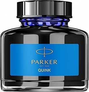 Parker tintero de tinta líquida Quink para plumas estilográficas | 57 ml | azul lavable | en caja