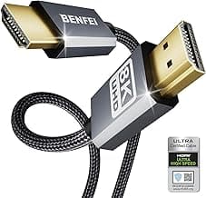 BENFEI Cable HDMI a HDMI 2.1, Certificado, 48 Gbps, 4K@120Hz 8K@60Hz, carcasa de aluminio, nailon tressé, compatible con Mac PC TV PS5 Xbox, 1,8M