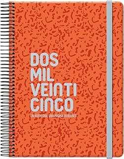 Dohe - Agenda 2025 - Día Página, A5 (15x21 cm), 12 Meses Enero a Diciembre, Tapa Dura y Goma, Planificador en Español, 4 Páginas de Pegatinas, Material de Oficina - CUTE MAGMA
