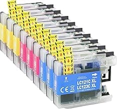 LC123XL Cartuchos LC123 compatibles con Brother LC123 Cartuchos de impresora para LC-123 Brother MFC-J4410DW MFC-J470DW MFC-J6520DW MFC-J6920DW DCP-J4110DW MFC-J6720DW DCP-J552DW MFC-J870DW (paquete