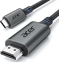 acer Cable USB C a HDMI 4K@60Hz, Thunderbolt 3/4 Cable de Tipo C a HDMI 2.0, Compatible con iPhone 16 Pro Max, MacBook Air/Pro, Surface Pro, Galaxy S25 Ultra - 2 Metros
