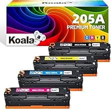 Koala Tóner 205A compatible con HP 205A CF530A CF531A CF532A CF533A Multipack para HP Color Laserjet Pro MFP M181fw M180n M180nw M154a M154nw Impresora (negro, cian, amarillo, magenta, 4 unidades)