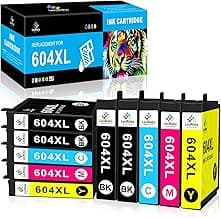 LeciRoba Cartuchos de tinta 604XL para impresoras Epson 604 xl 604xl para Epson Expression Home XP-2200 XP-2205 XP-3200 XP-3205 XP-4200 XP-4205 WF-2910DWF WF-2930DWF WF-2935DWF WF-2950DWF (1 Paquete