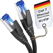 KabelDirekt – Cable Ethernet Cat 7 – 2m – Cable de red/LAN/RJ45, 10Gbit/s – Disponible en 0,25-30m (Para redes de alta velocidad, juegos, PC, conmutador/router/módem, negro)