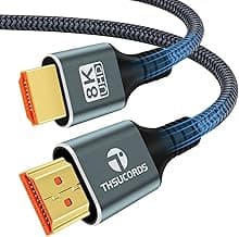 Thsucords Cable HDMI 8K 4K 0,5M, Alta Velocidad HDMI 2.1 8K@60Hz, 4K@120Hz 144hz 48gbps compatible con Roku/PS5/HDTV/Blu-Ray/Televisión