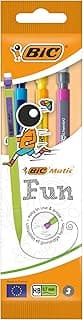 BIC Matic Fun 0,7 HB Portaminas Automático – Diseño en colores Surtidos, Blíster de 3 unidades
