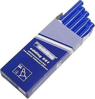 Rotulador edding para pizarra blanca 661 color azul punta redonda 1-2 mm
