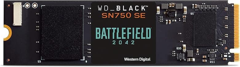 WD-BLACK SN750 SE 500GB M.2 2280 PCIe Gen4 NVMe Gaming SSD - Battlefield 2042 PC Game Code Bundle up to 3600 MB/s read speed