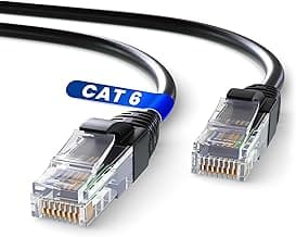 Mr. Tronic Cable Ethernet cat 6 de 50m, Cable de red LAN con Conectores RJ45 Para una Conexión a Internet Rápida y Fiable, con Conexión AWG24 | Internet UTP Cat6 CCA (50 Metros, Negro)