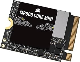 Corsair MP600 Core Mini 2TB M.2 NVMe PCIe x4 Gen4 2 SSD – M.2 2230 – hasta 5.000 MB/s de Lectura Secuencial – Alta Densidad QLC NAND – Ideal para Steam Deck, ASUS ROG Ally – Negro