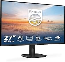 Philips 27E1N1100A - Monitor Full HD de 27 Pulgadas, Integrado Altavoz, Tiempo de Respuesta de 1 ms (1920x1080, 100 Hz, VGA, HDMI 1.4), Negro