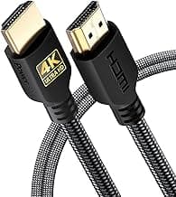 PowerBear Cable HDMI 4K 2 m | Alta velocidad, nylon trenzado y conectores de oro, 4K @ 60Hz, Ultra HD, 2K, 1080P, ARC y CL3 Clasificado | para el ordenador portátil, monitor, PS5, Xbox One y más