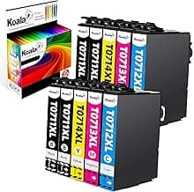 Koala T0715 Cartuchos de Tinta Compatible para Epson T0711 T0712 T0713 T0714 para SX100 SX110 SX210 SX215 SX410 SX415 SX510W SX515W SX610FW DX4400 DX7450 DX8400 DX9400F 4Negro/2Cian/2Magenta/2Amarillo