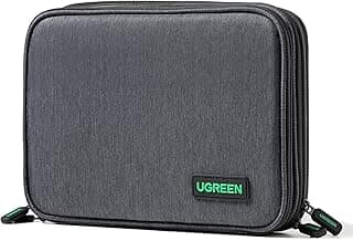 UGREEN Organizador Cables Viaje, Bolsa Impermeable para Accesorios Electronicos Pequeños como Auricular, Hub, Memoria USB, SD/TF Tarjeta y Adaptadores