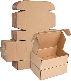 10 Piezas Cajas de Cartón Corrugado, 150x100x50mm Cajas de Paquetes Pequeños, Cajas de Embalaje para Negocios, Correos, Almacenamiento o Regalo