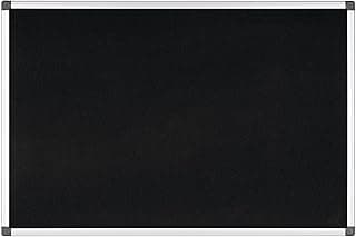 Bi-Office Maya - Tablero de anúncios con marco de aluminio, 90 x 60 cm, fieltro negro