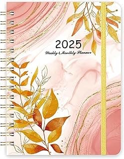 Planificador Semanal 2025 Organizador Personal Agenda Semanal Carpeta de Anillas A5 Con Cierre Elástico Agenda para Estudiantes Agenda Anual (21,5 X 15,5 Cm)