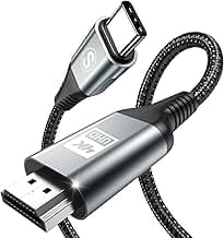 sweguard Cable USB C a HDMI 2M (4K@60Hz),Cable USB Tipo C a HDMI 4K UHD Thunderbolt 3/4 compatible con i Phone 16 15 Pro Max, MacBookPro/Air, iMac, iPad, Samsung S24 S23 a S8, Surface, Dell, HP