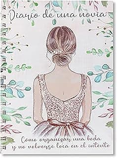 Diario de una novia, y organizador, para planear todas las actividades previas a la boda, encuadernación tapa dura, medidas16,5 x 22,5, 96 pg.,