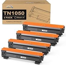 colorfly TN1050 -Cartucho de tóner Compatible con Brother Toner TN-1050 TN1050 para DCP-1510 DCP-1610W DCP-1612W DCP-1512 MFC-1910W MFC-1810 HL-1110 HL-1212W HL-1210W HL-1112 (4 Negro)