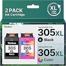 Redsee 305 XL Tinta 305 Cartuchos para HP 305 Negro y Color Remplacement Tinta 305 305 XL para HP DeskJet 2720E 2720 2700E 2700 2710E 2710 2721E 2723E 4120E 4130E Envy 6000 6020 6020E 6032E 2822E