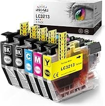 INK4U LC3213 LC3211 Cartuchos de Tinta Compatible para Brother LC3213 Tinta Brother LC3211 para Brother MFC-J491DW DCP-J572DW MFC-J497DW MFC-J890DW DCP-J772DW DCP-J774DW MFC-J895DW (5 Paquetes)